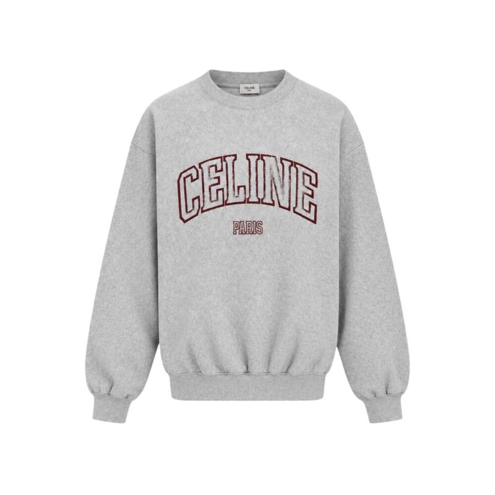 Celine Women Celine Paris Logo Crewneck Sweatshirt